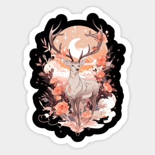 Cottagecore Deer Ugly Christmas Men Kids Women Christmas Sticker